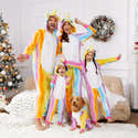 Pyjama Famille Noël Polaire - Combinaison Hiver Manches Longues à Capuche, Doux Et Chaud, Pour Homme, Femme, Enfant - 5