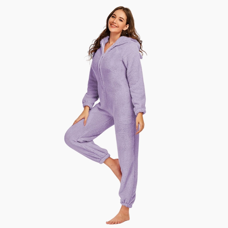 Combinaison pyjama polaire femme sale