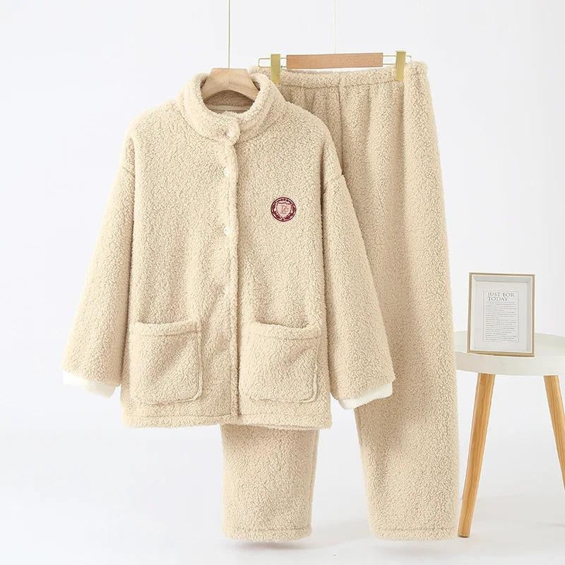 UMIPUBO Pyjama Femme Hiver Polaire Ensemble De Pyjama Pilou
