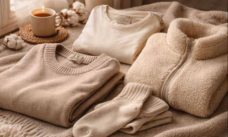Les matières cocooning à privilégier dans sa garde-robe (cachemire, coton bio, polaire)