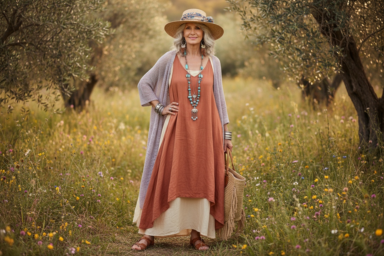 Style bohème chic à 60 ans : les clés d’une allure libre et élégante