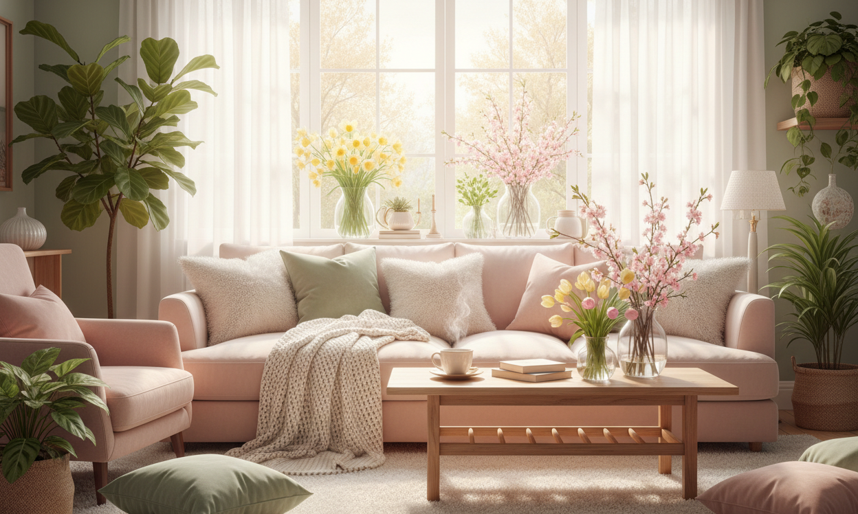 Cocooning au printemps : comment créer une atmosphère douce sans lourdeur