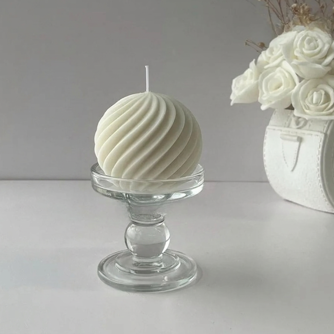 Bougie Spirale Nordique blanche