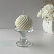 Bougie Spirale Nordique blanche
