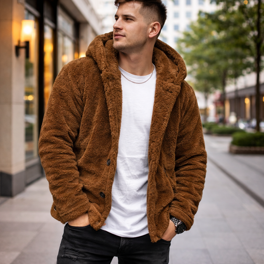 Veste pilou pilou homme à capuche