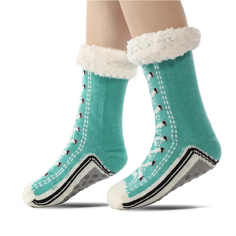 Chaussettes Pilou Pilou Douceur Polaire turquoise