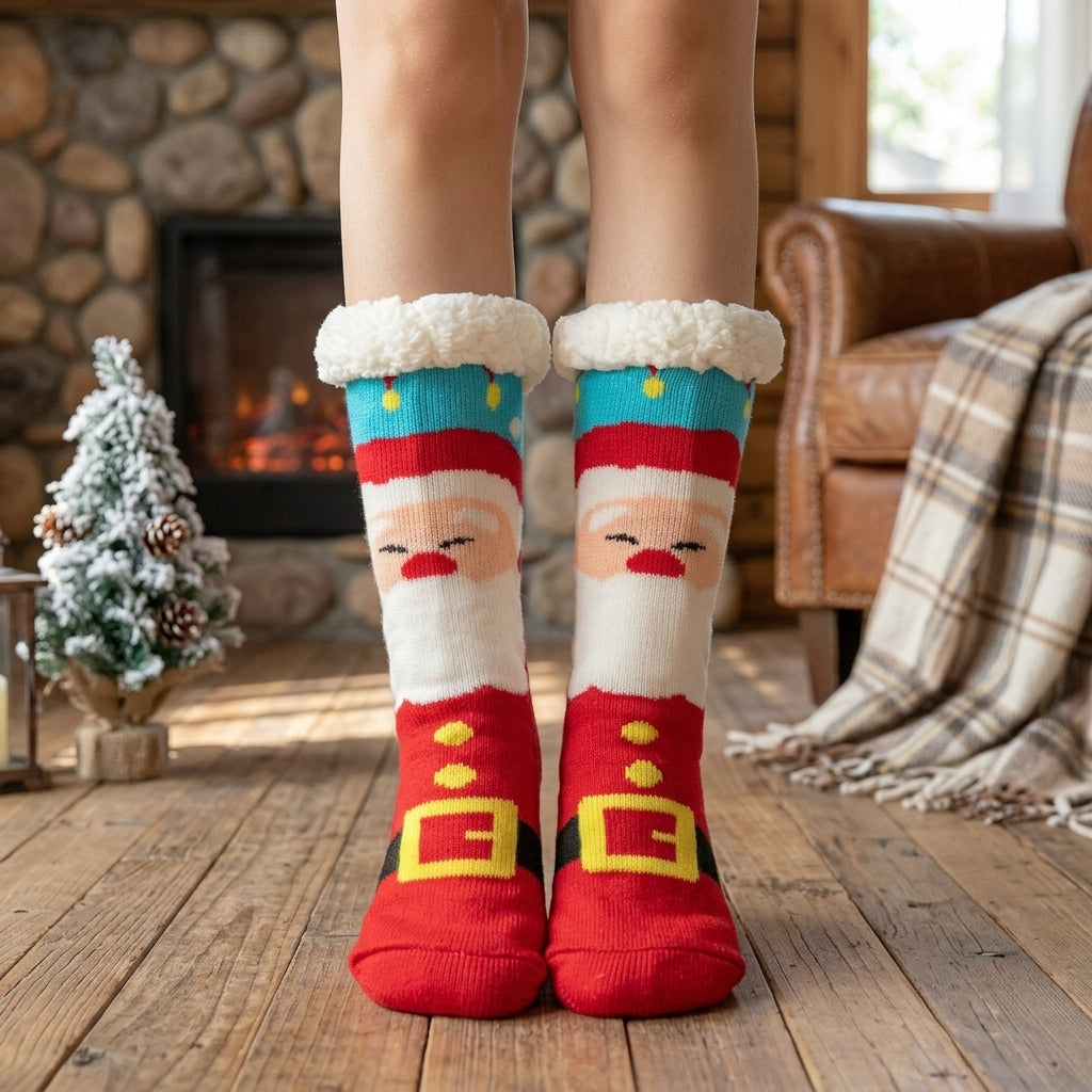 Chaussettes Pilou Pilou Noël rouges