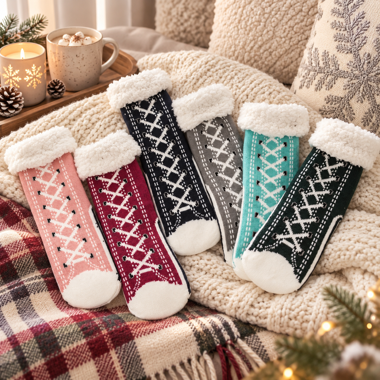Chaussettes Pilou Pilou à motifs nordiques