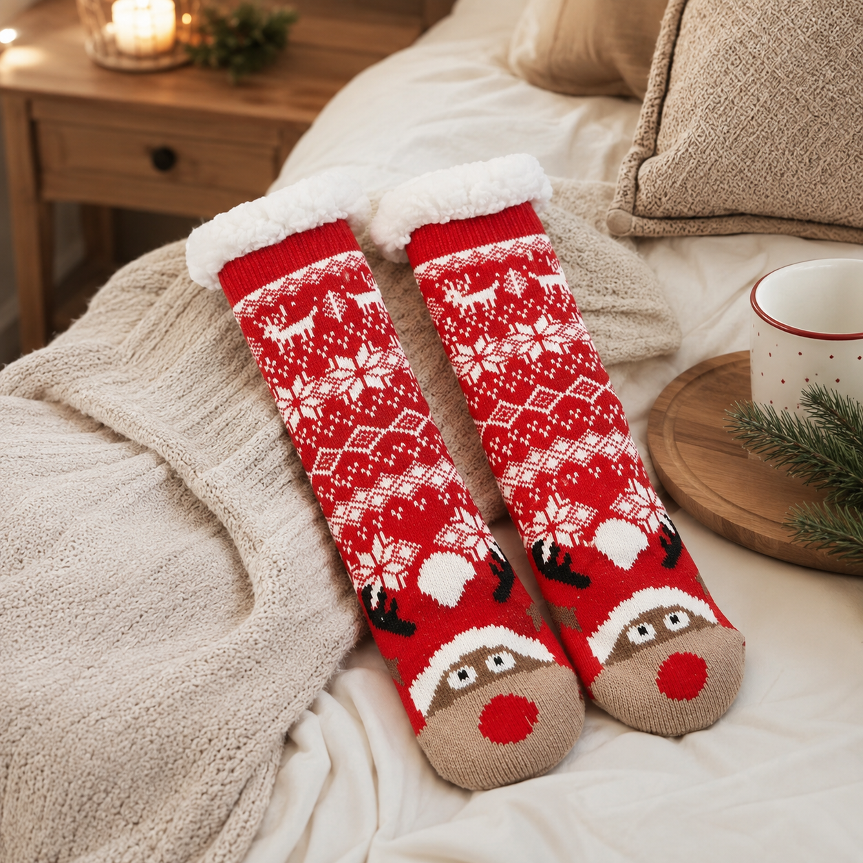 Chaussettes drôles de noel femme Pilou Pilou