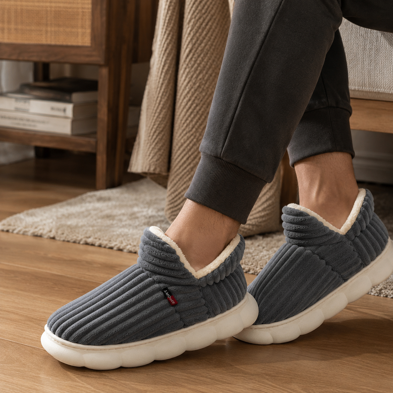 Chausson chaud montant pilou pilou homme