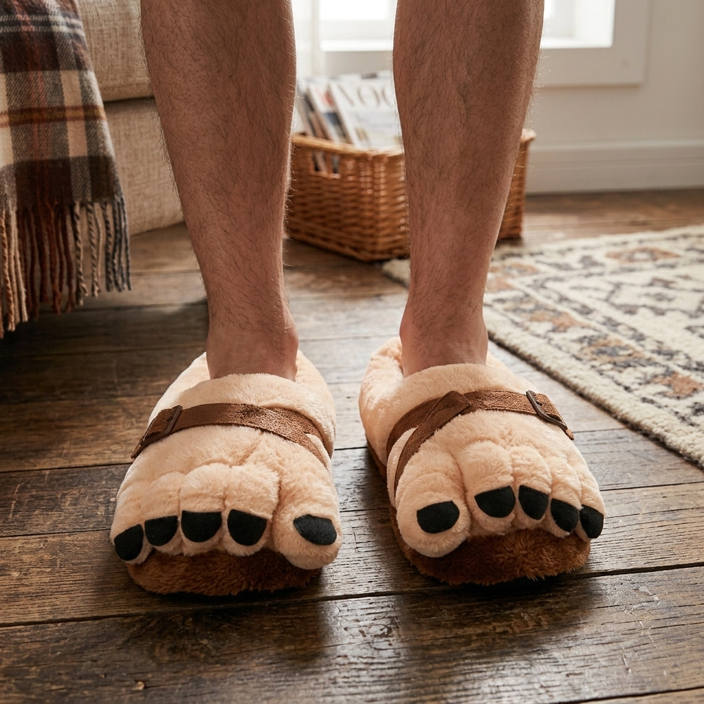 Chausson fantaisie pieds moelleux homme pilou pilou