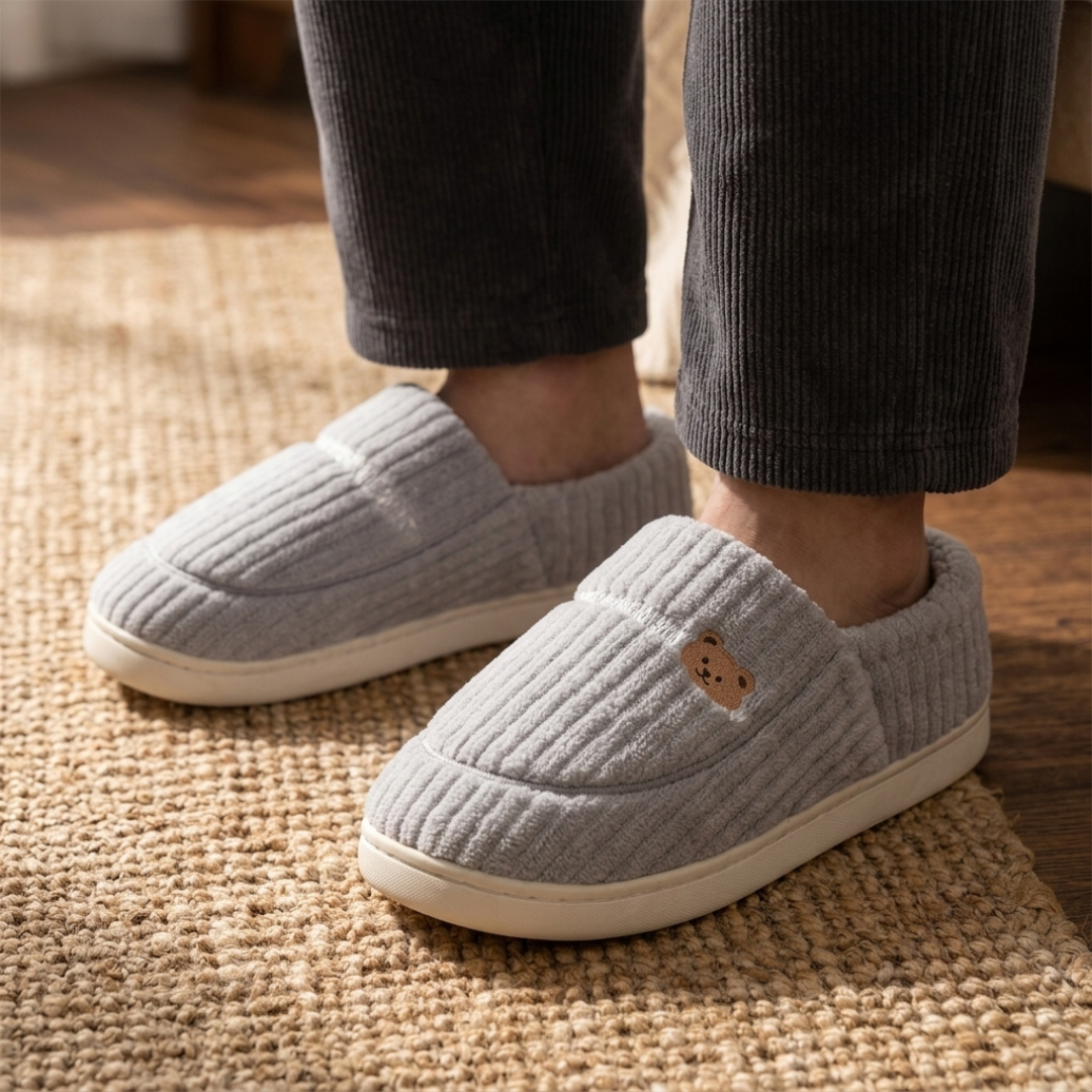 Chausson fermé gris homme Pilou Pilou