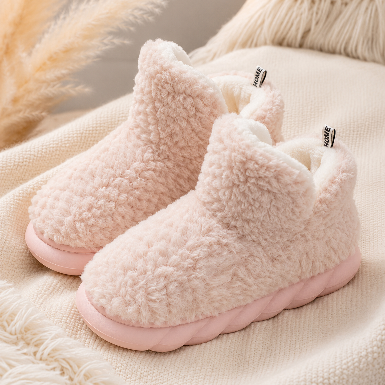Chausson peluche femme