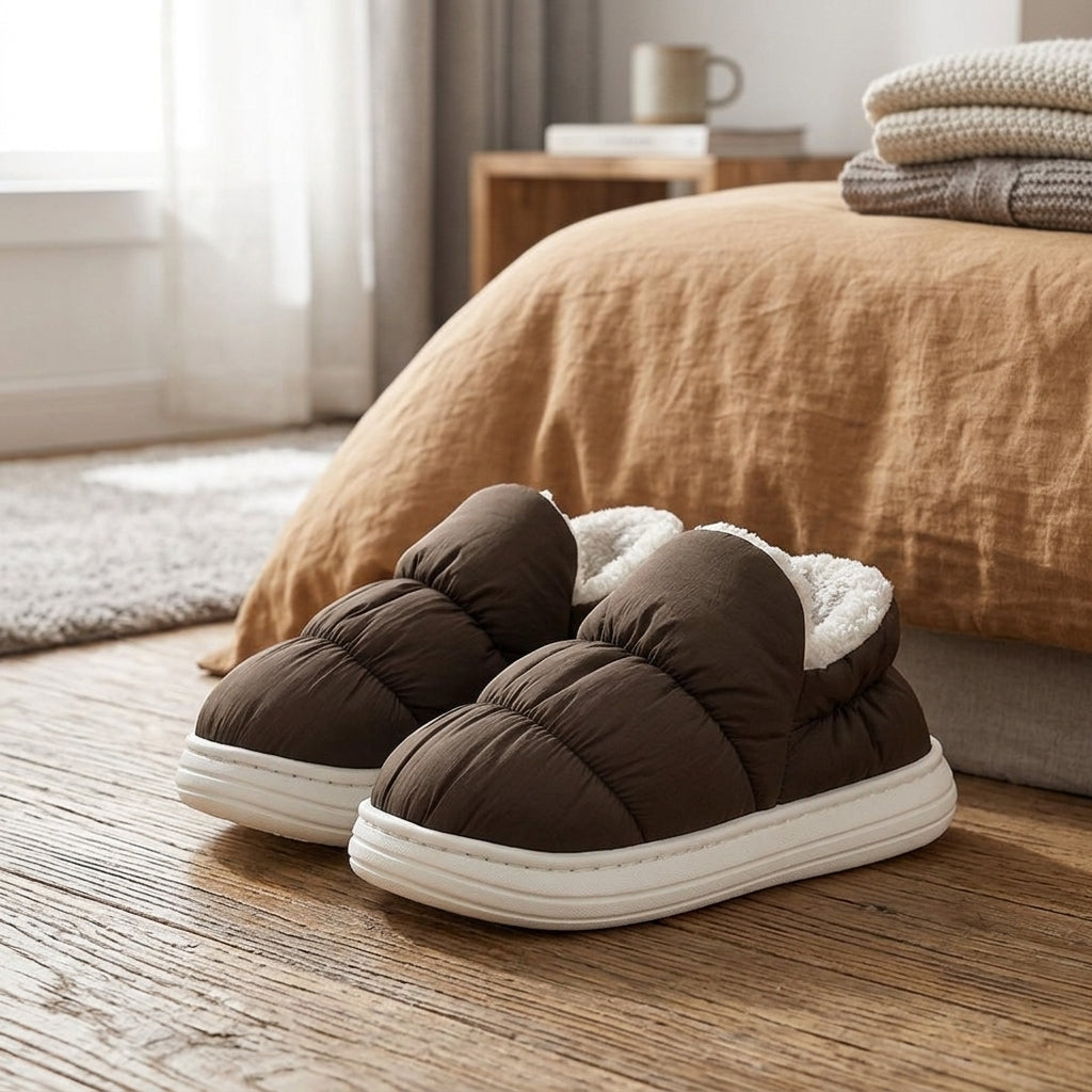 Chausson rembourré homme Pilou Pilou marron