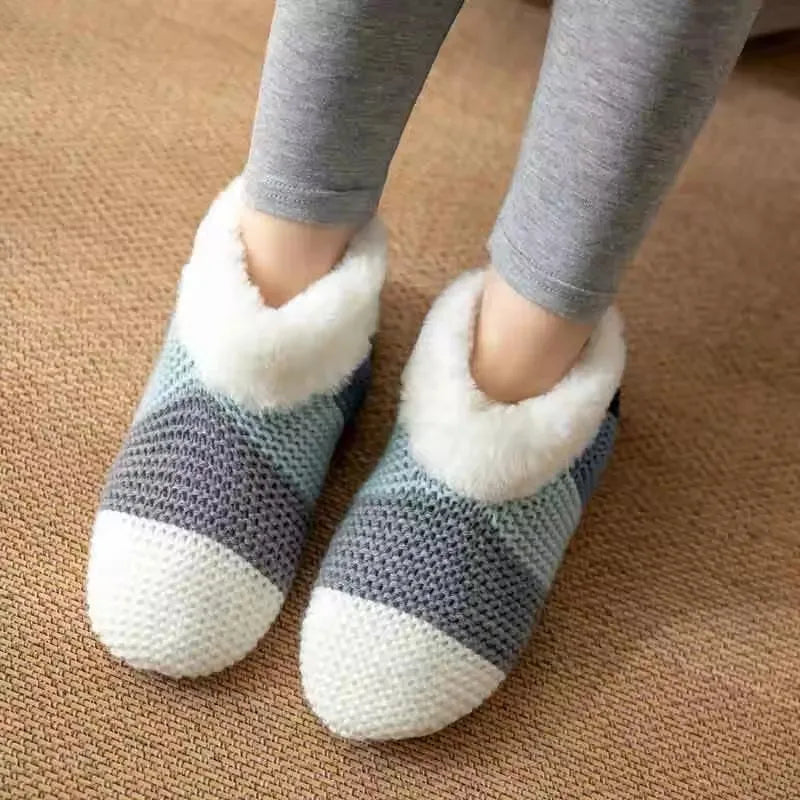 Chaussons Chaussettes Pilou Pilou Douillettes bleu