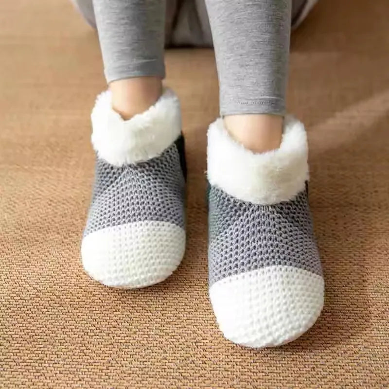 Chaussons Chaussettes Pilou Pilou Douillettes gris