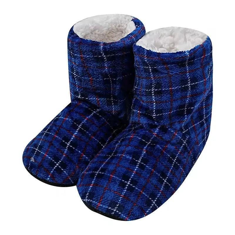 Chaussons Pilou Pilou Bottines Carreaux bleu