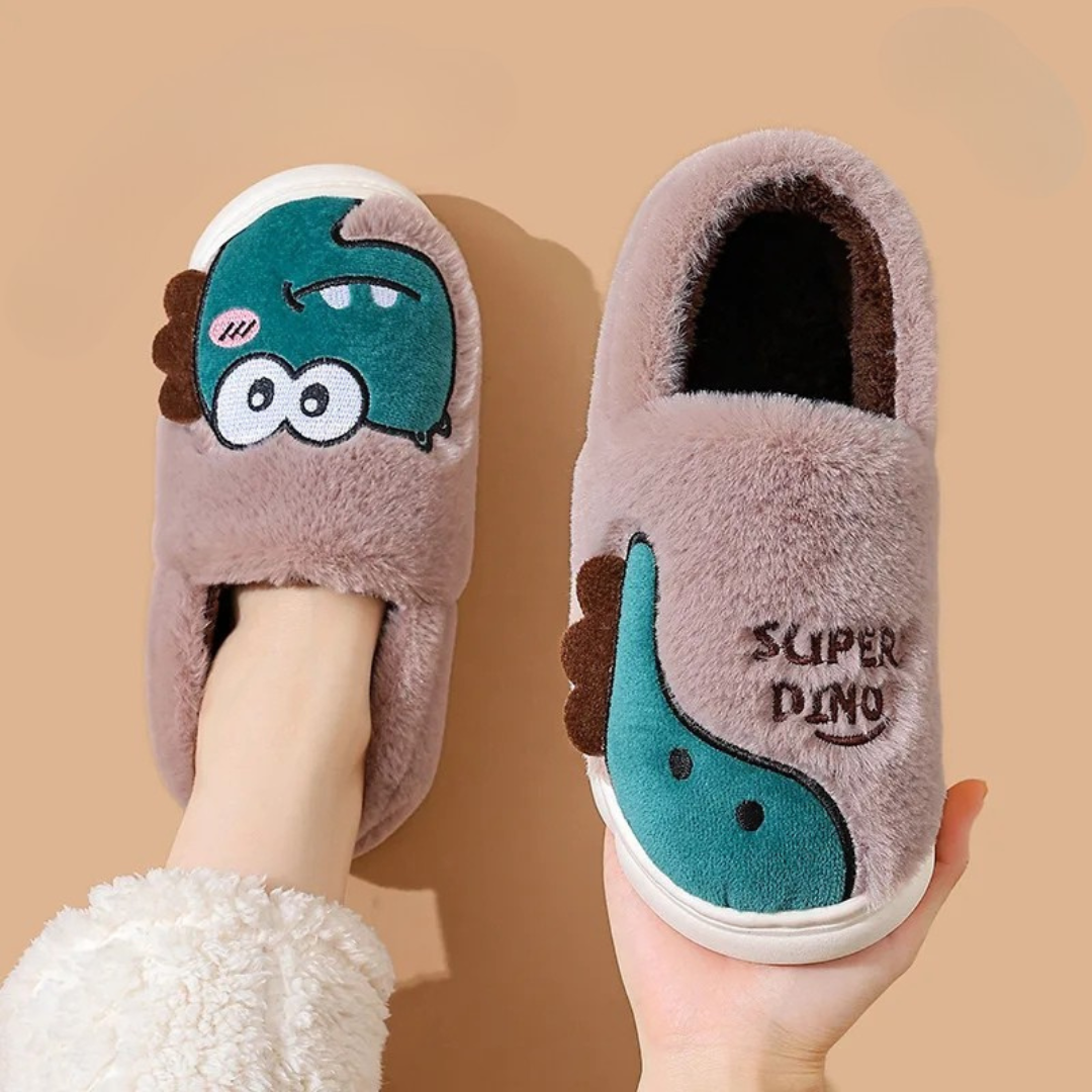 Chaussons Pilou Pilou Enfant Monstres Rigolos kaki