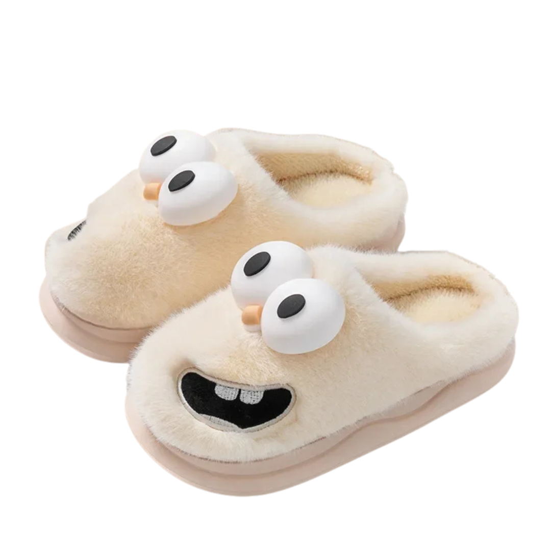 Chaussons Pilou Pilou Gros Yeux beige