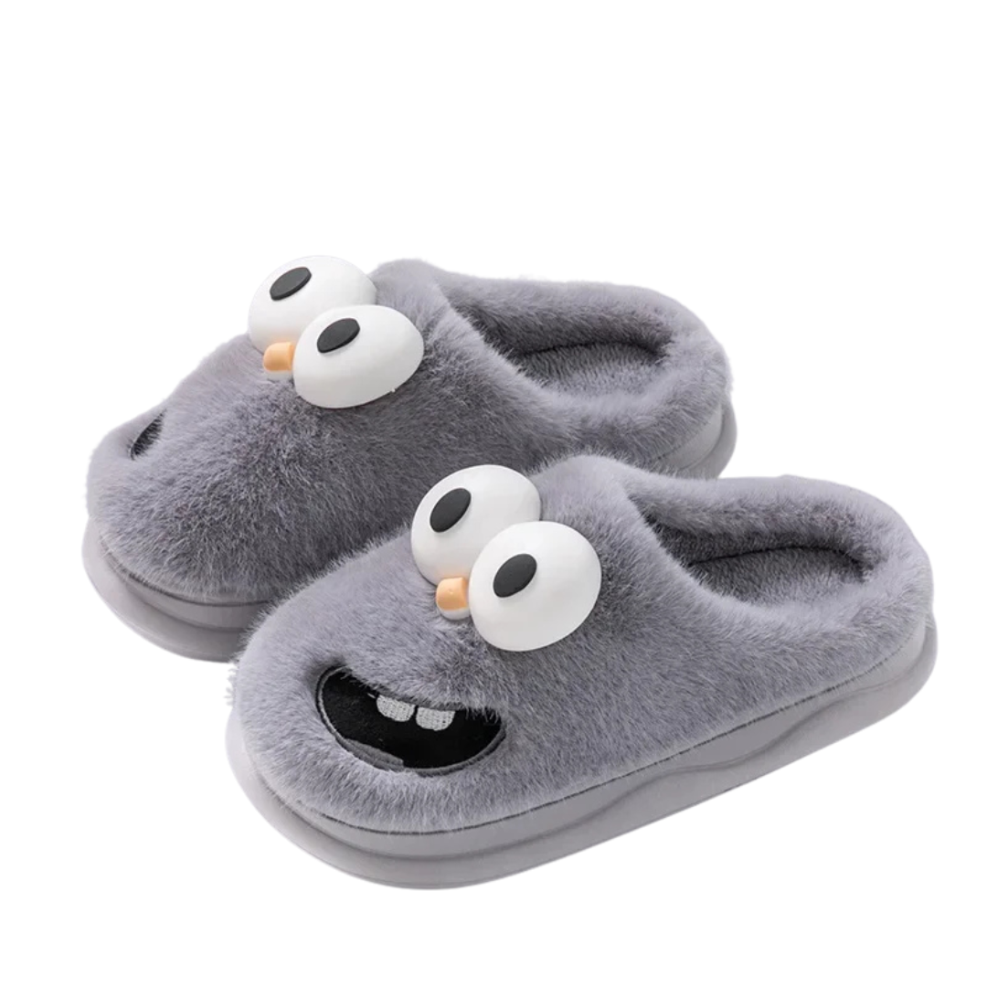 Chaussons Pilou Pilou Gros Yeux gris