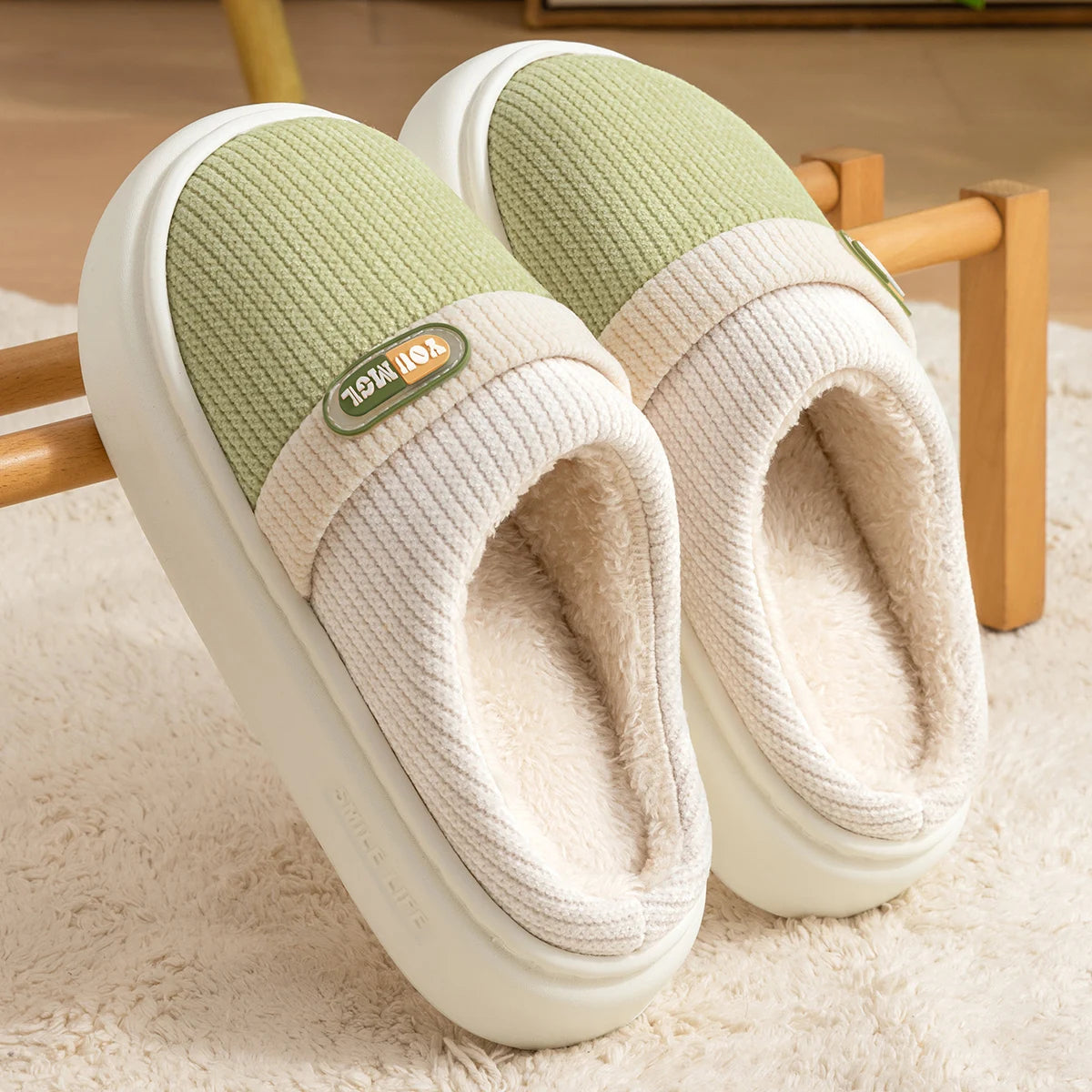 Chaussons Pilou Pilou Nuage Confort vert