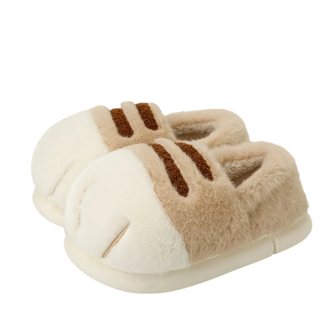 Chaussons Pilou Pilou Pattes de Chat khaki