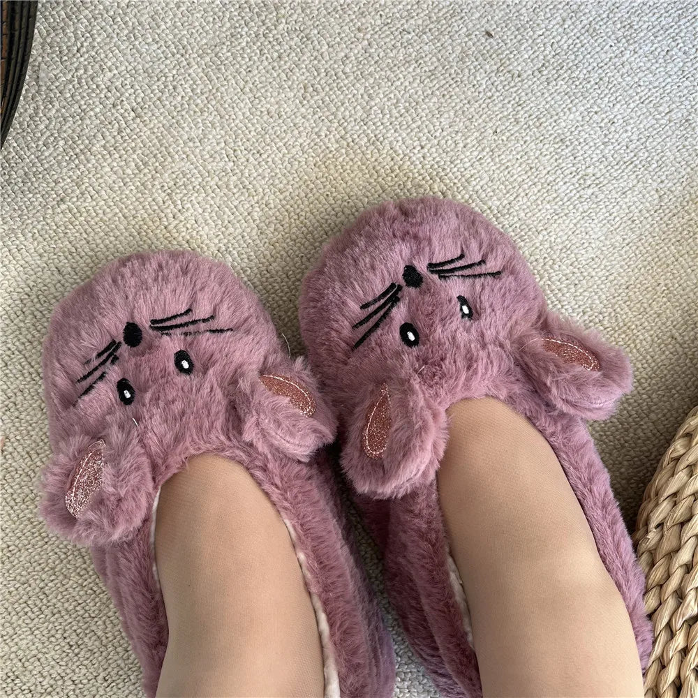 Chaussons Pilou Pilou Souricette en forme de souris rose
