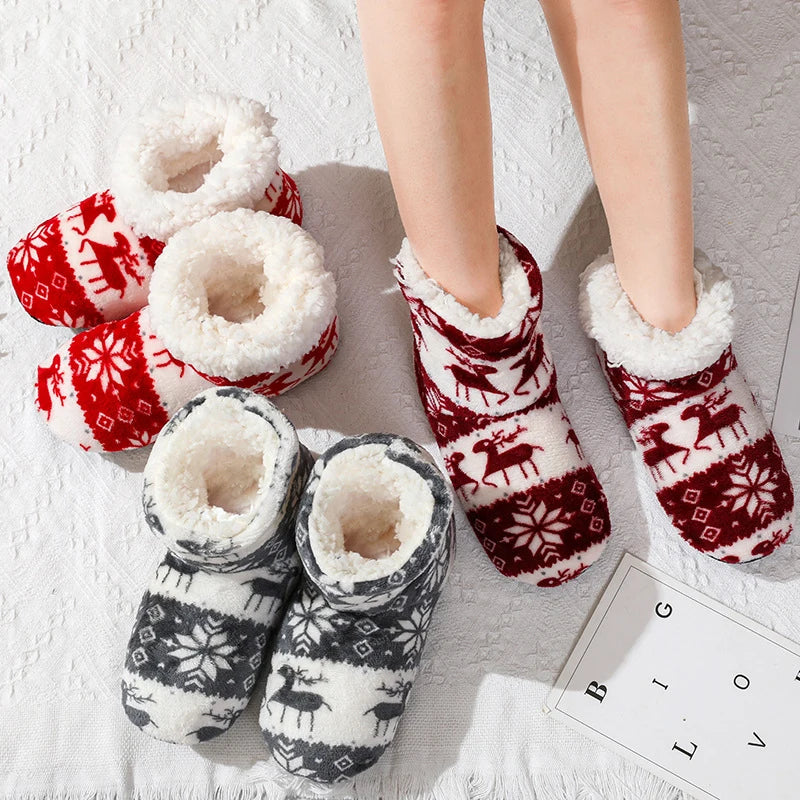 Chaussons Pilou Pilou montants avec motifs hivernaux