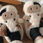 Chaussons Vache en Peluche
