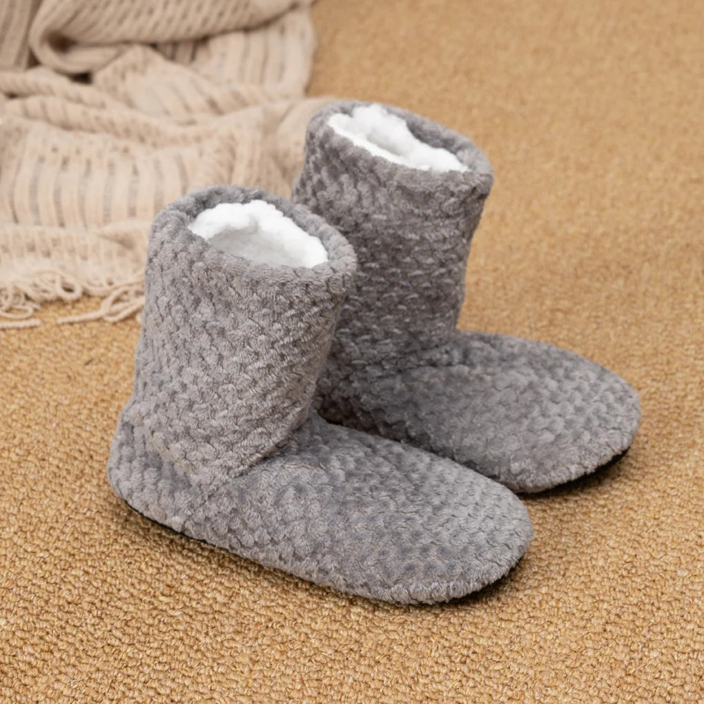 Chaussons bottines pilou pilou doux et moelleux