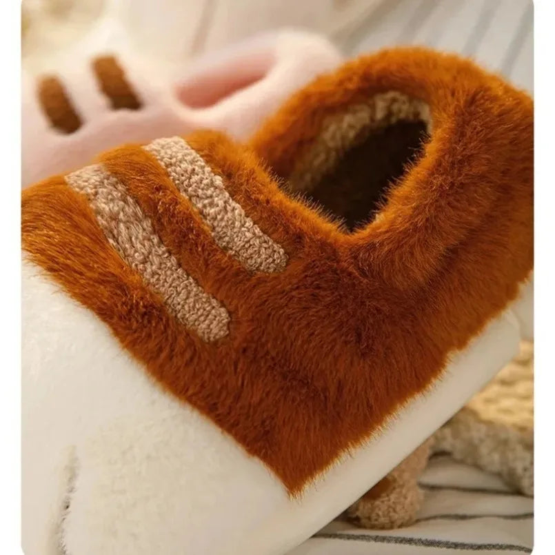 Chaussons chauds et confortables style chat