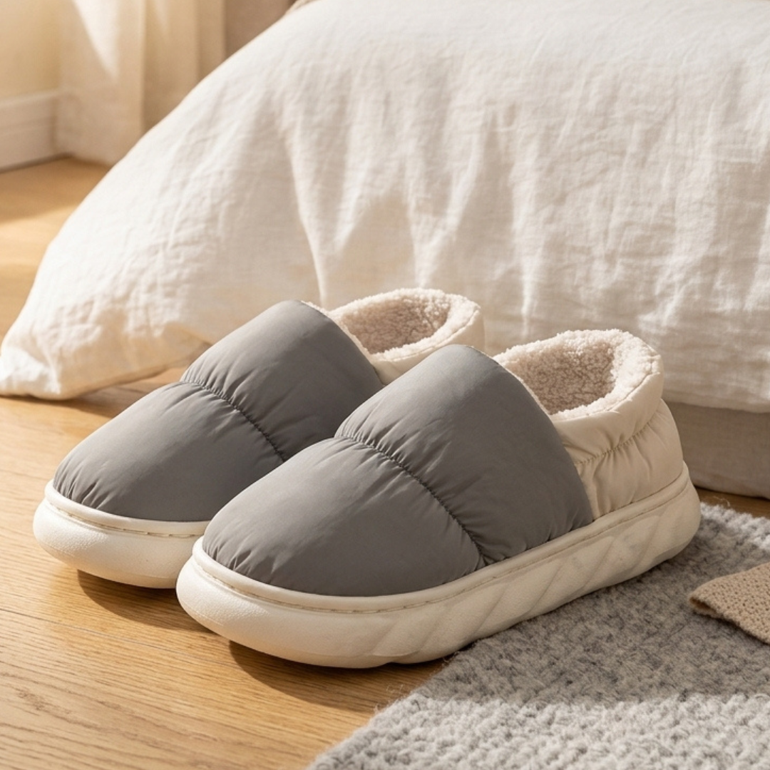 Chaussons cocooning homme gris