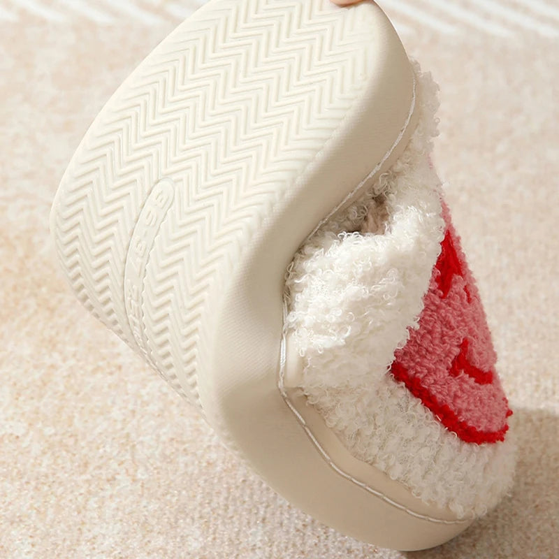 Chaussons d'intérieur motif smiley