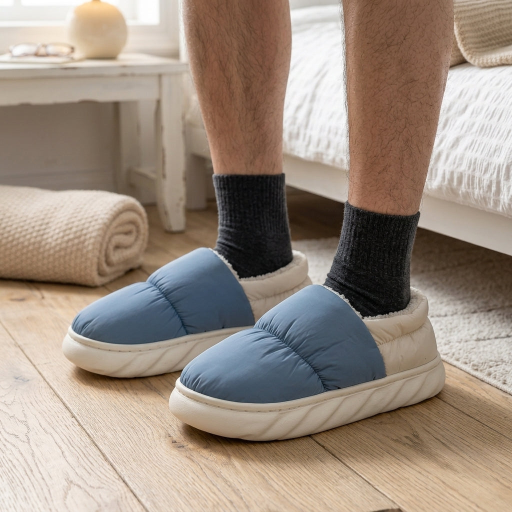 Chaussons fourrés mouton homme Pilou Pilou ultra doux