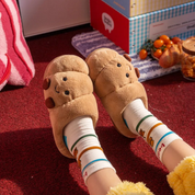 Chaussons gourmands beige doré pour la maison
