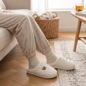 Chaussons pilou pilou d'intérieur doux et moelleux pour femme