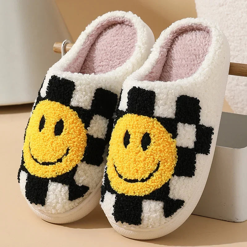 Chaussons pilou pilou smile carreaux noir