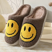 Chaussons pilou pilou smile couleur café
