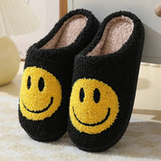 Chaussons pilou pilou smile noir jaune
