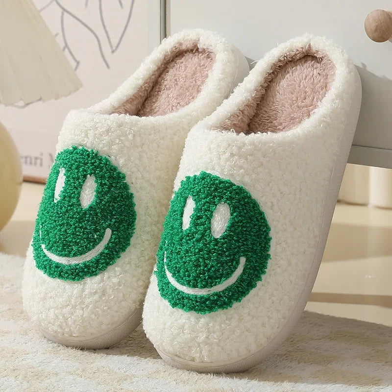 Chaussons pilou pilou smile vert et blanc