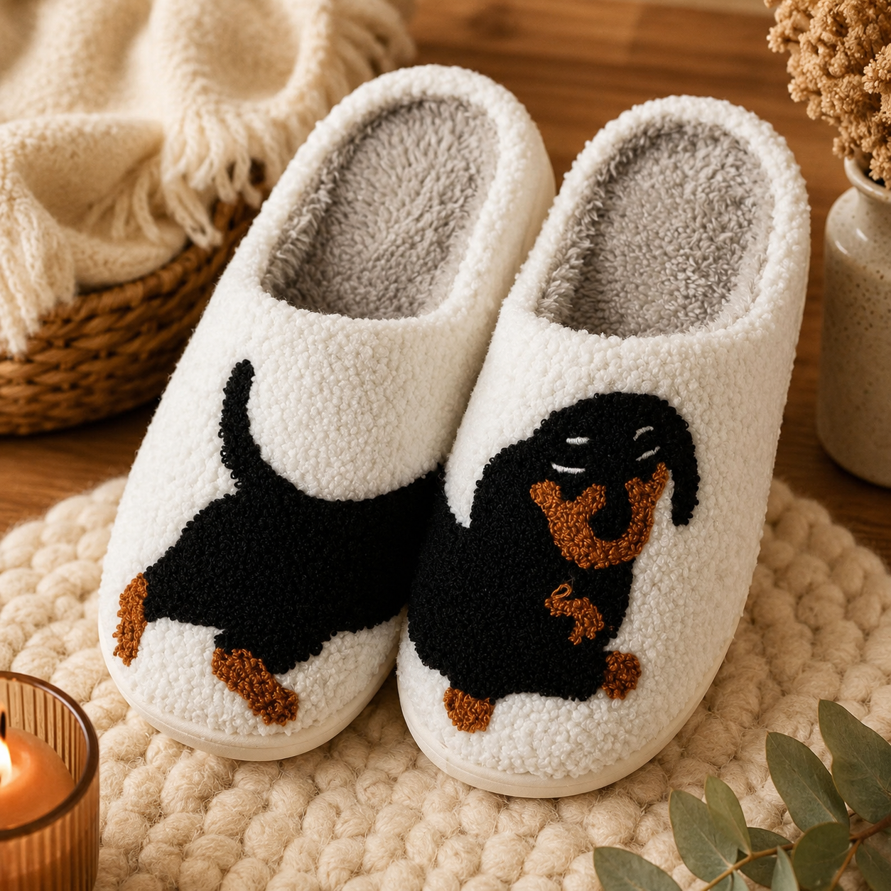 Chaussons pilou pilou teckel