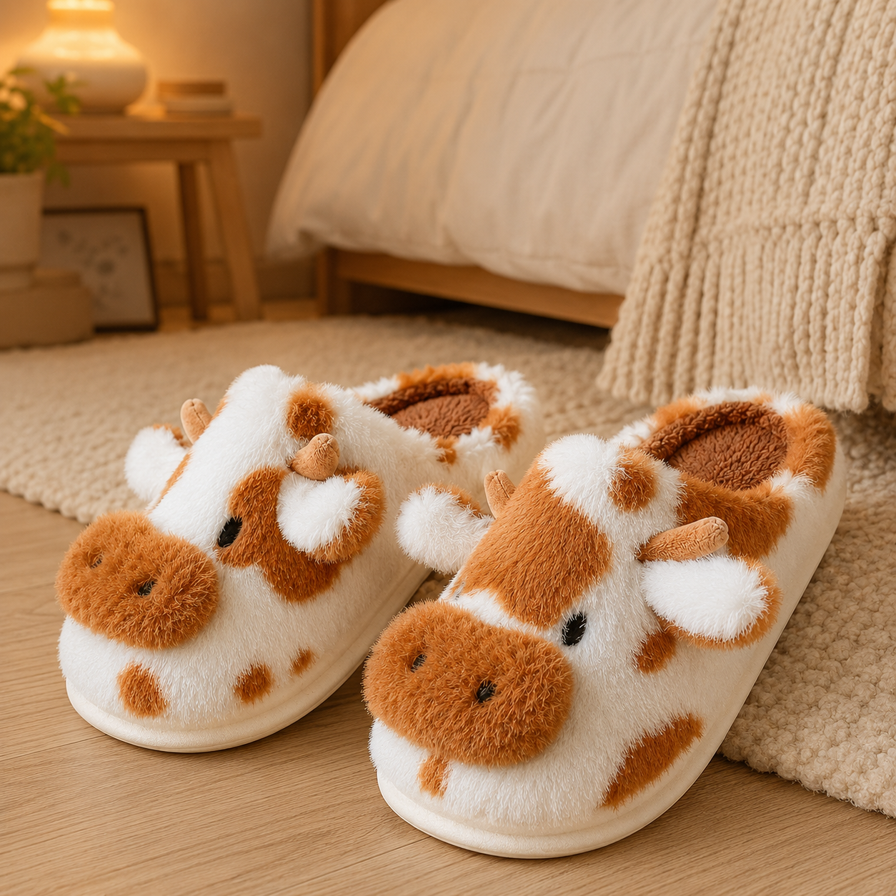 Chaussons pilou pilou vache doux et confortables