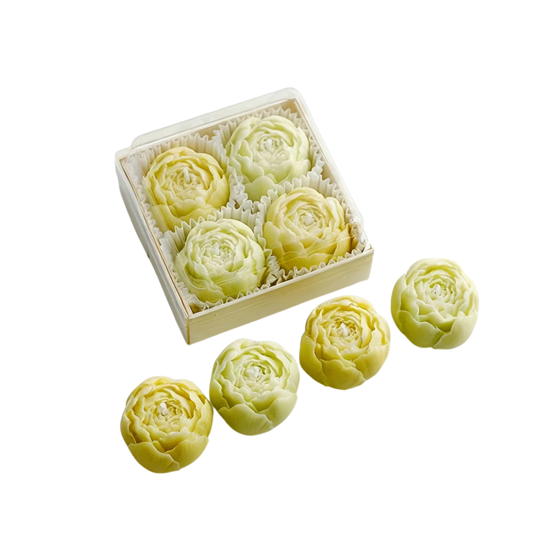 Coffret bougies fleur parfumées sel marin et sauge