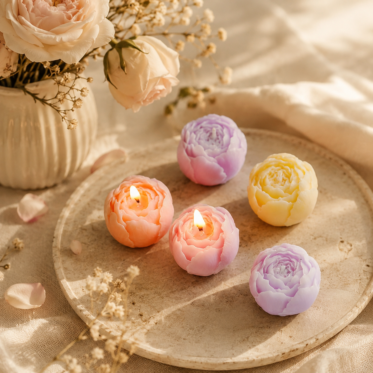 Coffret bougies fleur parfumées