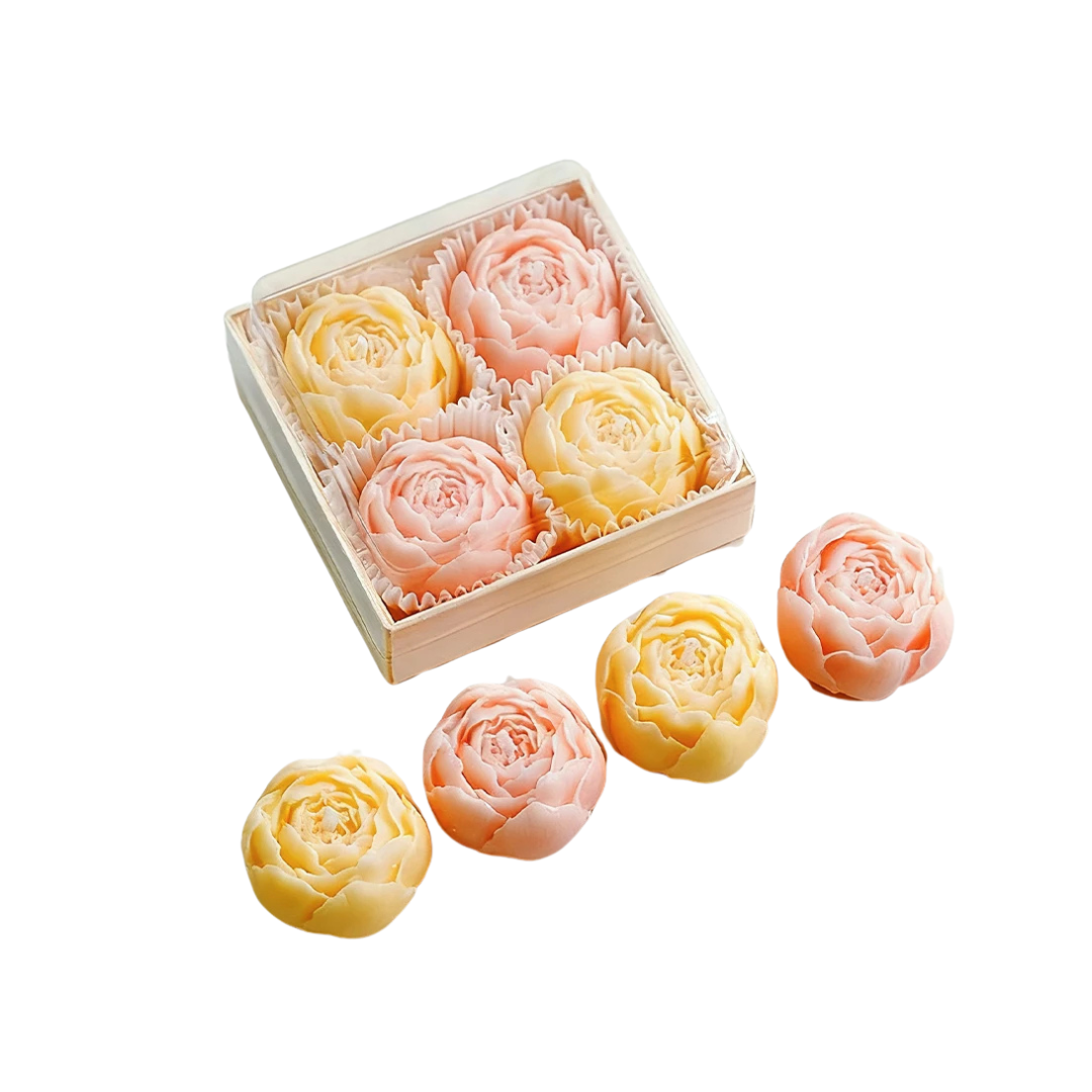 Coffret bougies fleur parfumées camomille citron bergamote
