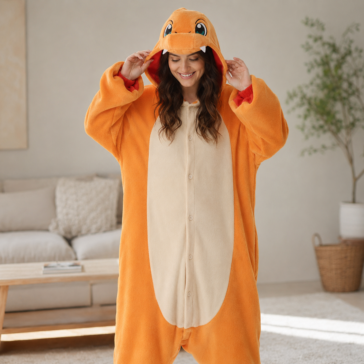 Combinaison Pilou Pilou Dragon Orange femme
