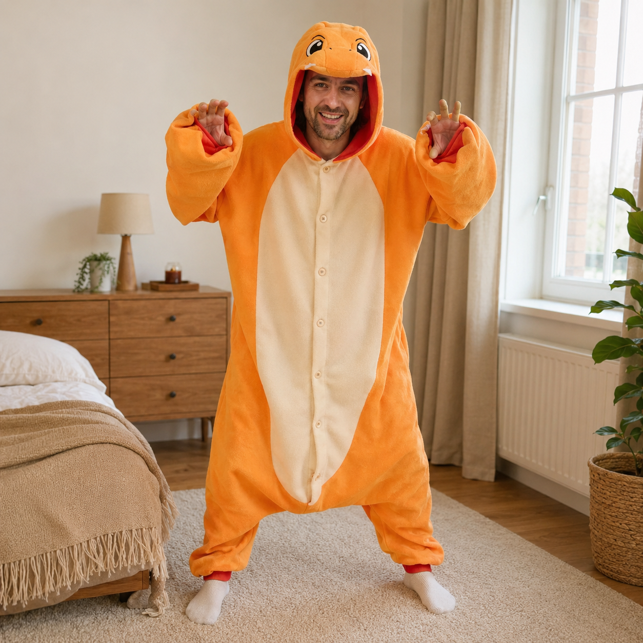 Combinaison Pilou Pilou Dragon Orange homme