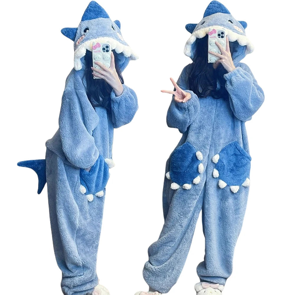 Combinaison requin Pilou Pilou bleue pour l’hiver