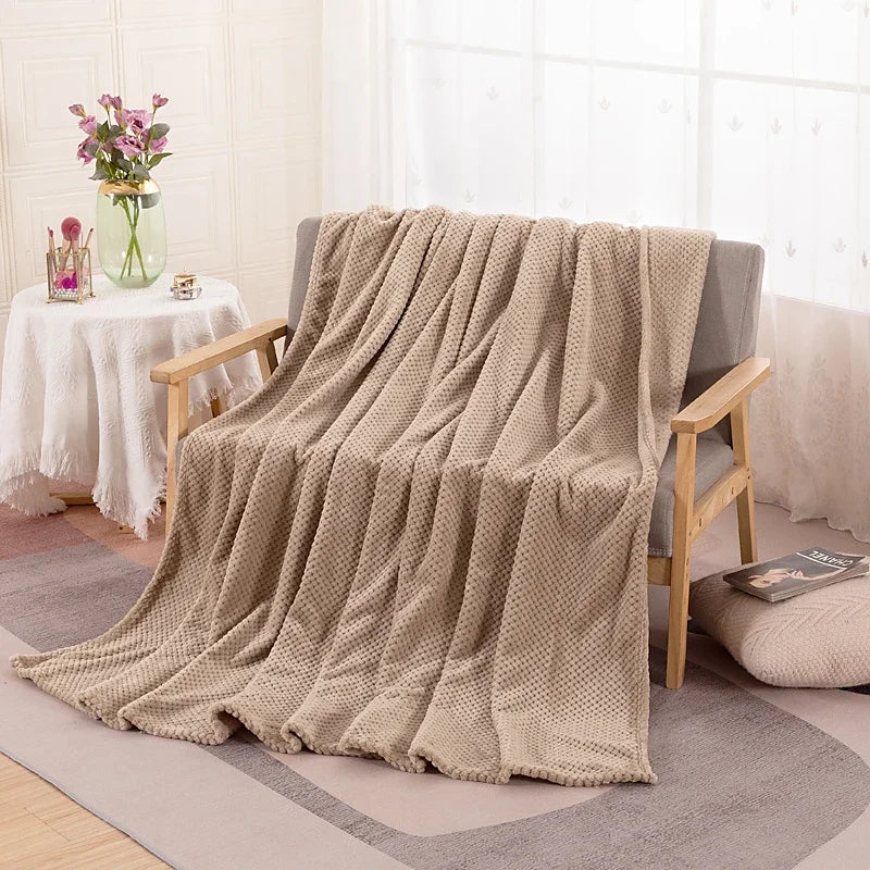 Couverture en velours douce et élégante pour lit ou canapé
