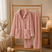 Ensemble pilou pilou femme chaud rose ultra doux